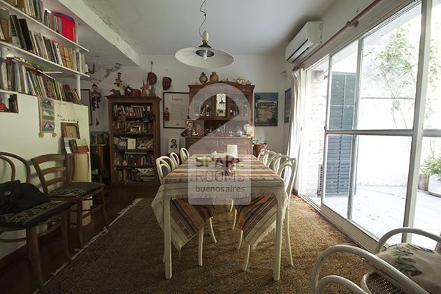 The dining room at the house in Palermo