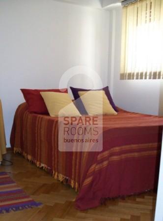 The bedroom at the apartment in Almagro