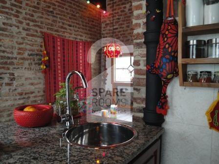 The kitchen at the apartment in San Telmo