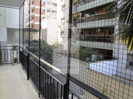 The balcony at the apartment in Palermo