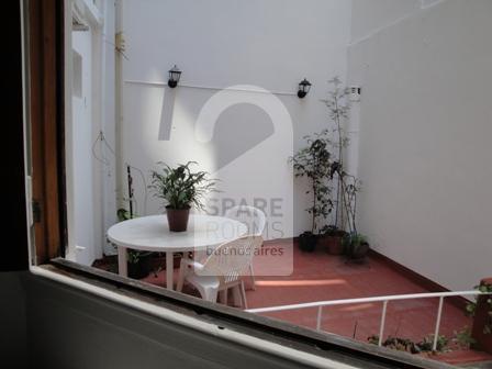La terraza en la habitación/ departamento en Palermo