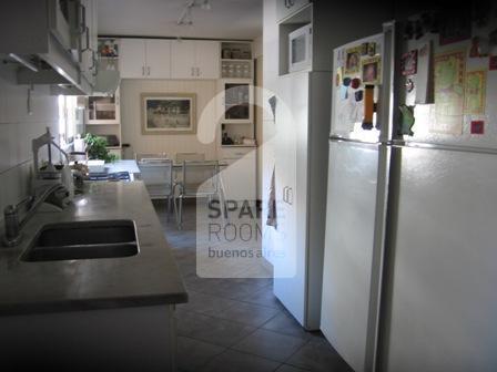 The kitchen at the apartment in Recoleta
