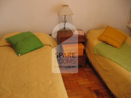 The bedroom at the apartment in Belgrano