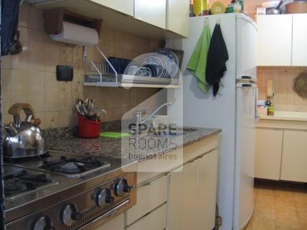 The kitchen at the apartment in Palermo