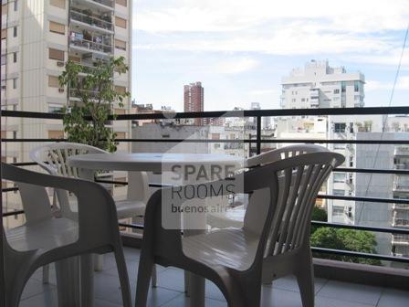 The balcony at the apartment in Belgrano