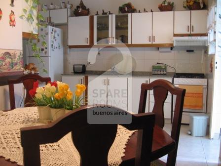 The kitchen at the apartment in Belgrano