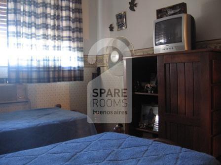 The bedroom at the apartment in Belgrano