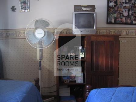 The bedroom at the apartment in Belgrano