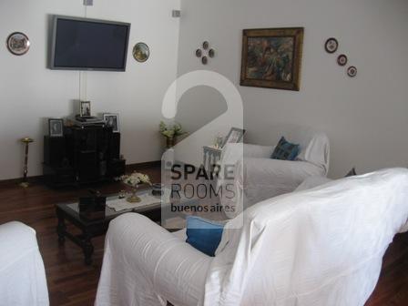 The living-room at the apartment in Belgrano