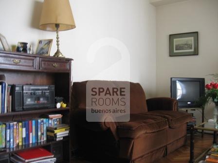 The living-room at the apartment in Recoleta