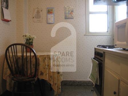 The kitchen at the apartment in Recoleta