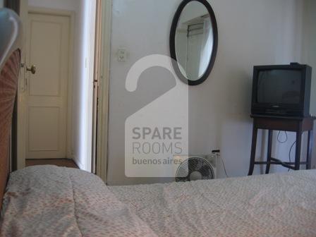 The double bedroom at the apartment in Recoleta