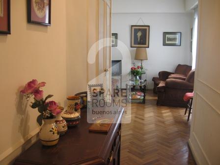 The living-room at the apartment in Recoleta