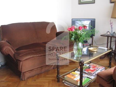 The living-room at the apartment in Recoleta