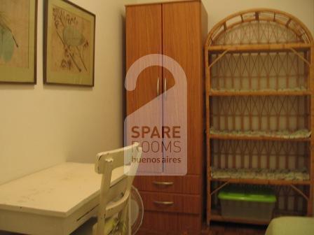 The bedroom at the apartment in Recoleta