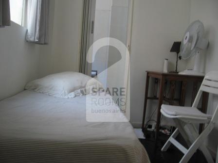The bedroom with private bathroom at the apartment in Recoleta