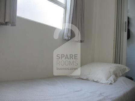 The bedroom with private bathroom at the apartment in Recoleta