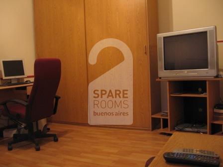 The Tv room at the house in Palermo