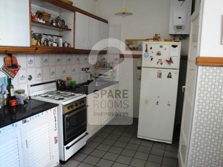 The kitchen at the apartment in Recoleta