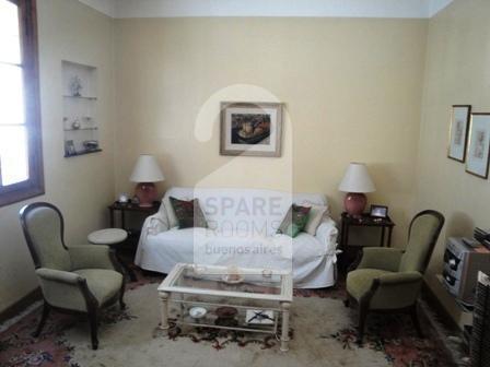 The living room at the apartment in Recoleta