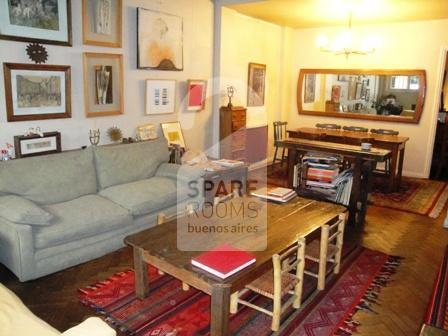 The living room at the apartment in Recoleta