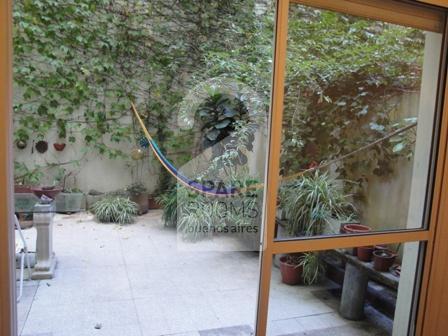 The patio at the apartment in Recoleta