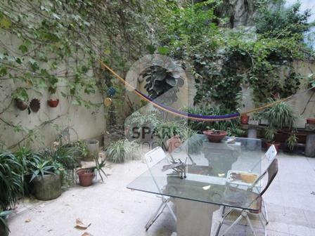 The patio at the apartment in Recoleta