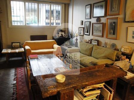 The living room at the apartment in Recoleta