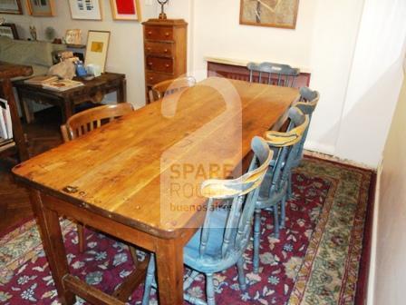 The dining room at the apartment in Recoleta