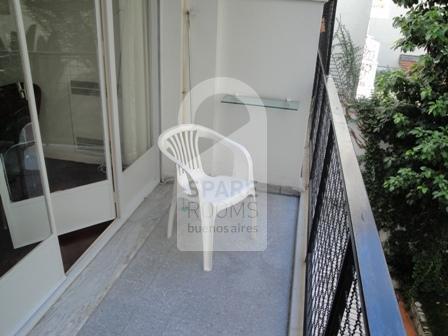 The balcony at the apartment in Palermo