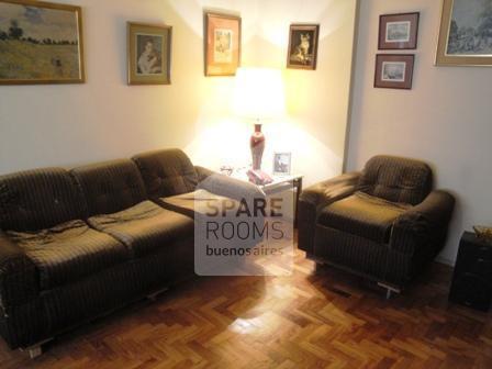 The living room at the apartment in Recoleta