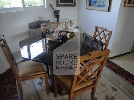 The dining room at the apartment in Belgrano