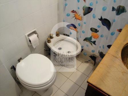 The private bathroom at the apartment in Belgrano