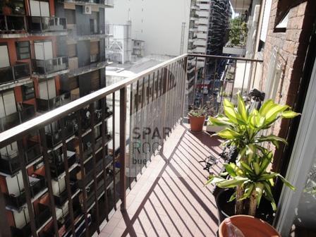 The balcony at the apartment in Recoleta