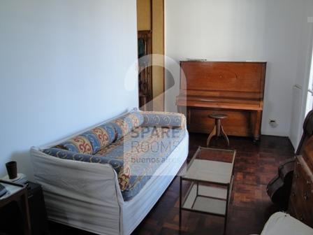 The living room at the apartment in Recoleta