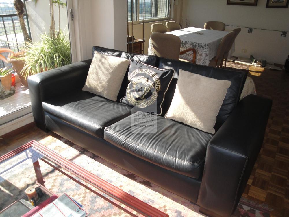 The living room at the apartment in Belgrano