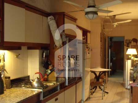 The kitchen at the apartment in Palermo