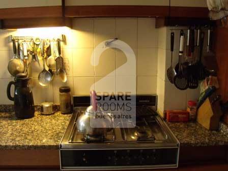 The kitchen at the apartment in Palermo