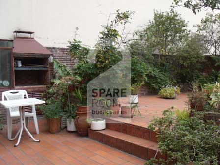 The terrace at the apartment in Palermo