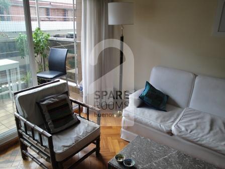 The living room at the apartment in Recoleta