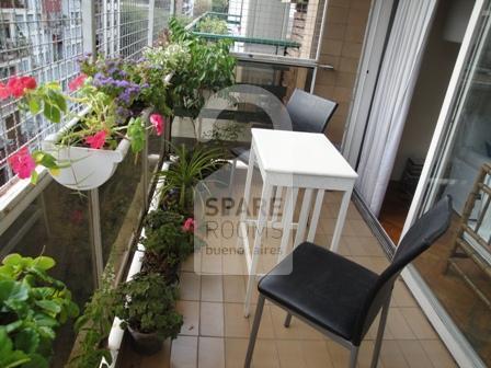 The balcony at the apartment in Recoleta