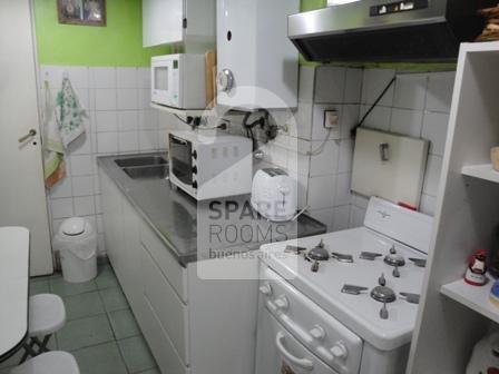 The kitchen at the apartment in Recoleta