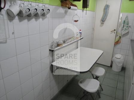 The kitchen at the apartment in Recoleta