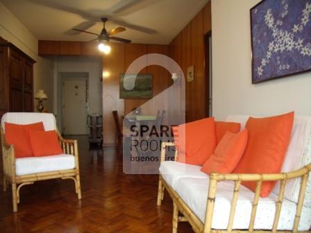 The living room at the apartment in Belgrano