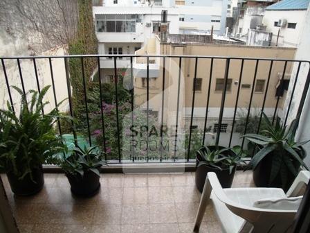 The balcony at the apartment in Belgrano