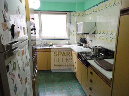 The kitchen at the apartment in Belgrano