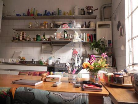 The kitchen at the apartment in San Telmo