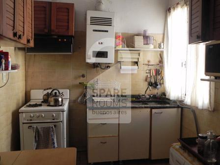 The kitchen at the apartment in San Nicolas