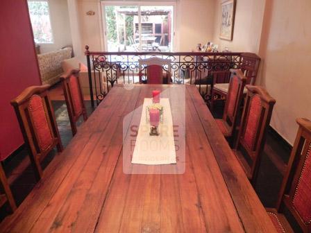 The main dining room at the apartment in Belgrano
