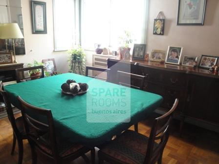 The dining room at the apartment in Congreso